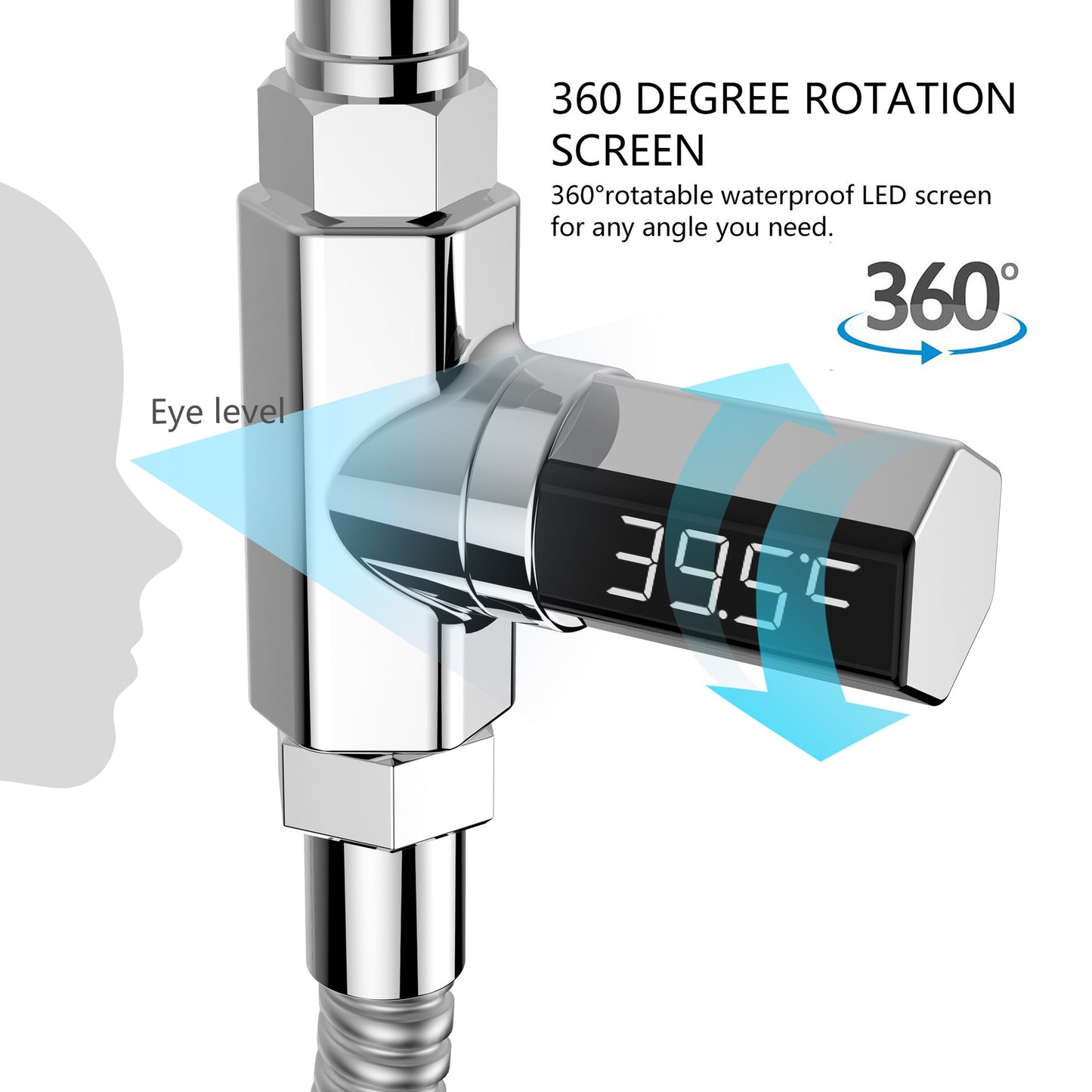 Household shower thermometer