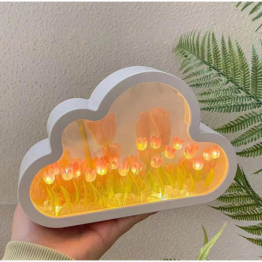 Cloud Tulip Mirror Night Light