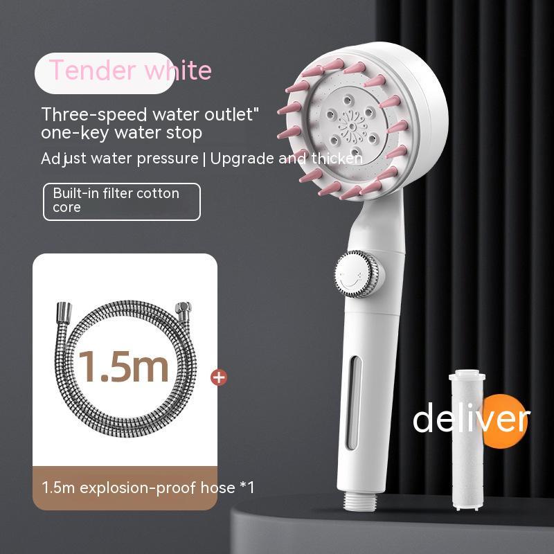 Skin Beautifying Filter Booster Handheld Shower Net Red Spray