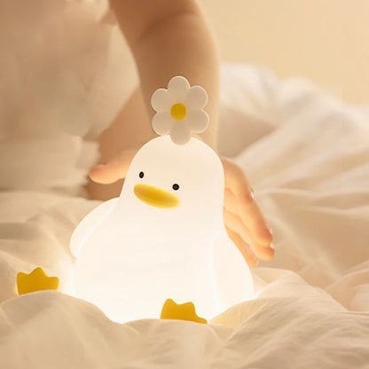 LED Silicone  Night light Cute Duck