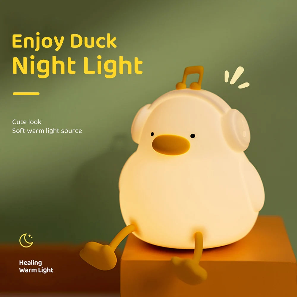 LED Silicone  Night light Cute Duck