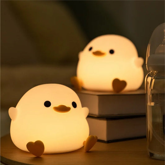 LED Silicone  Night light Cute Duck