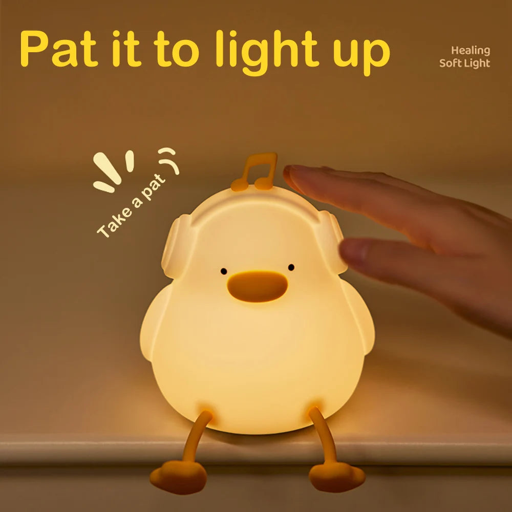 LED Silicone  Night light Cute Duck