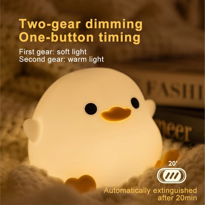 LED Silicone  Night light Cute Duck