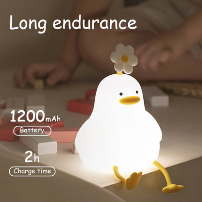 LED Silicone  Night light Cute Duck