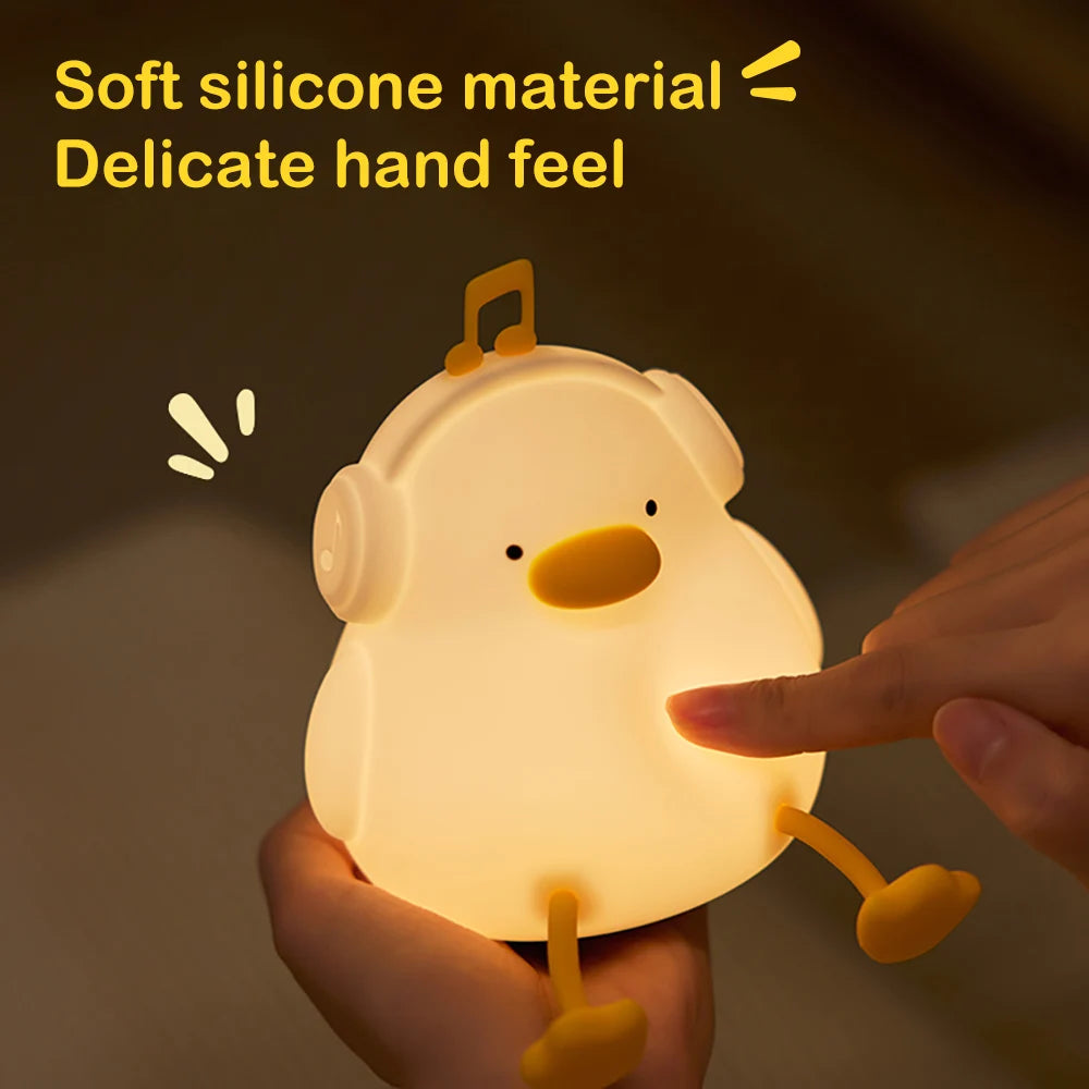 LED Silicone  Night light Cute Duck