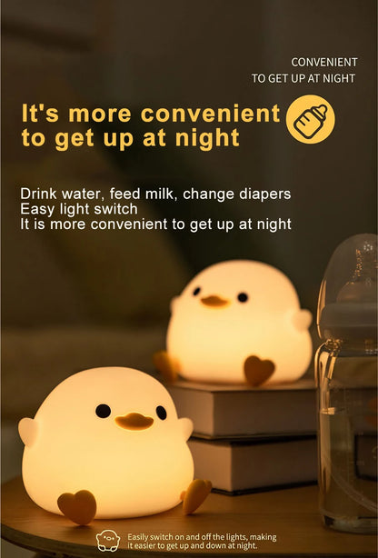 LED Silicone  Night light Cute Duck