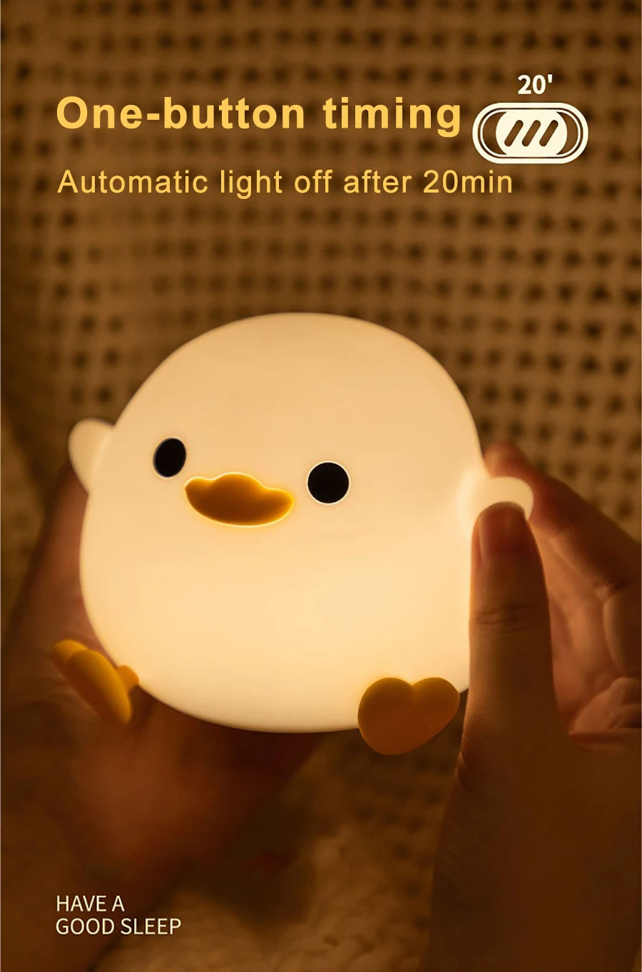 LED Silicone  Night light Cute Duck