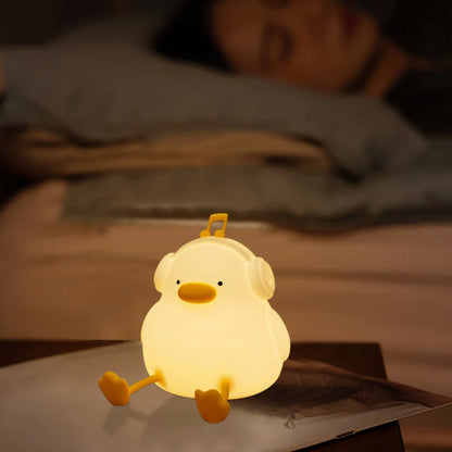 LED Silicone  Night light Cute Duck