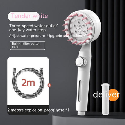 Skin Beautifying Filter Booster Handheld Shower Net Red Spray